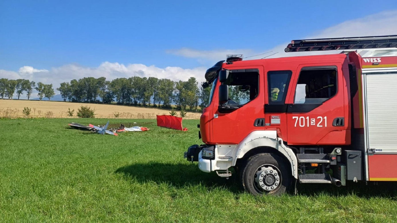 Katastrofa samolotu pod Żywcem. Nie żyją dwie osoby