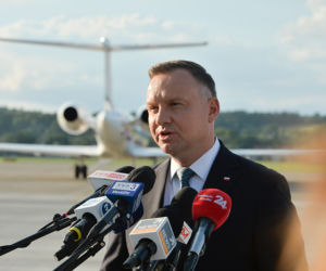 Andrzeja Dudy przed wylotem do USA