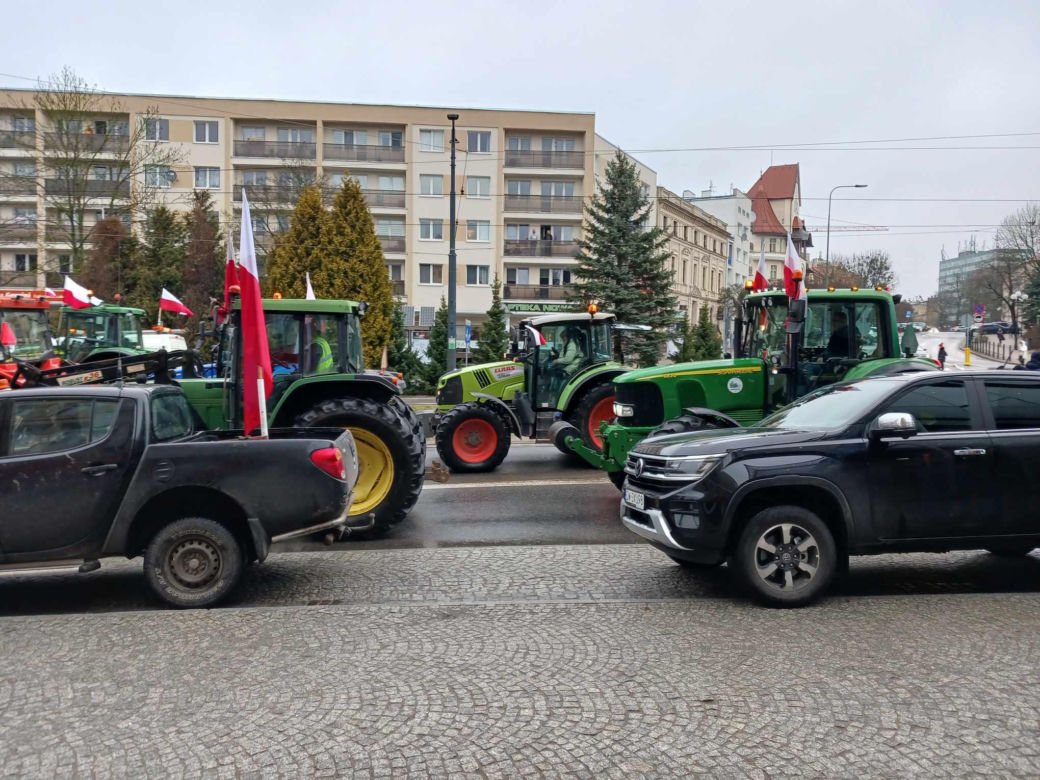 Protest rolników w Olsztynie 20 lutego