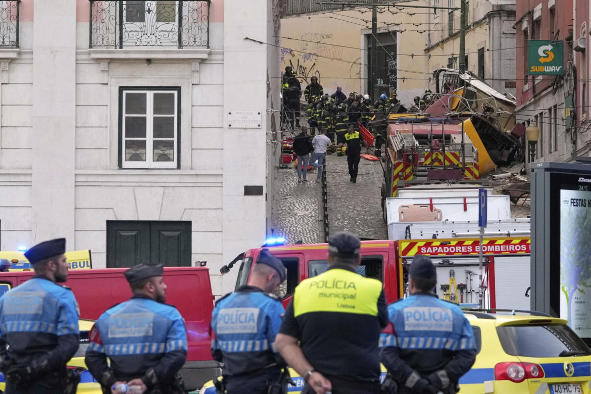 Koszmarny wypadek kolejki w Lizbonie