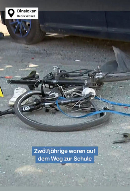 Dinslaken poważny wypadek drogowy. 47-letnia kobieta straciła panowanie nad samochodem i potrąciła trzech dwunastoletnich chłopców jadących na rowerach