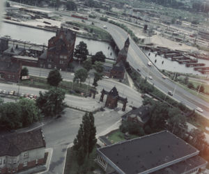 Szczecin z lotu ptaka w latach 80. XX wieku