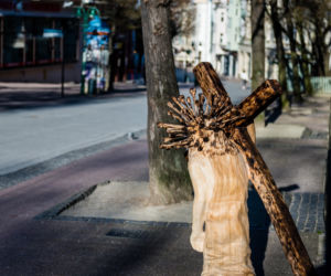 Jezus z koronawirusem w Sopocie