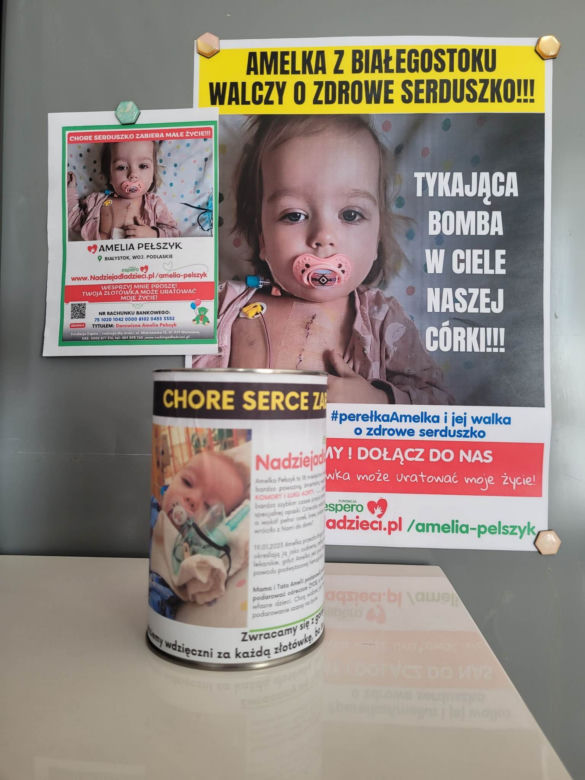 Zabiją ją jej własne serce. Rodzice 18-miesięcznej Amelki błagają o pomoc 