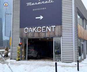 Wypadek na skrzyżowaniu Towarowej z Jaktorowską w Warszawie (14.01.2026)