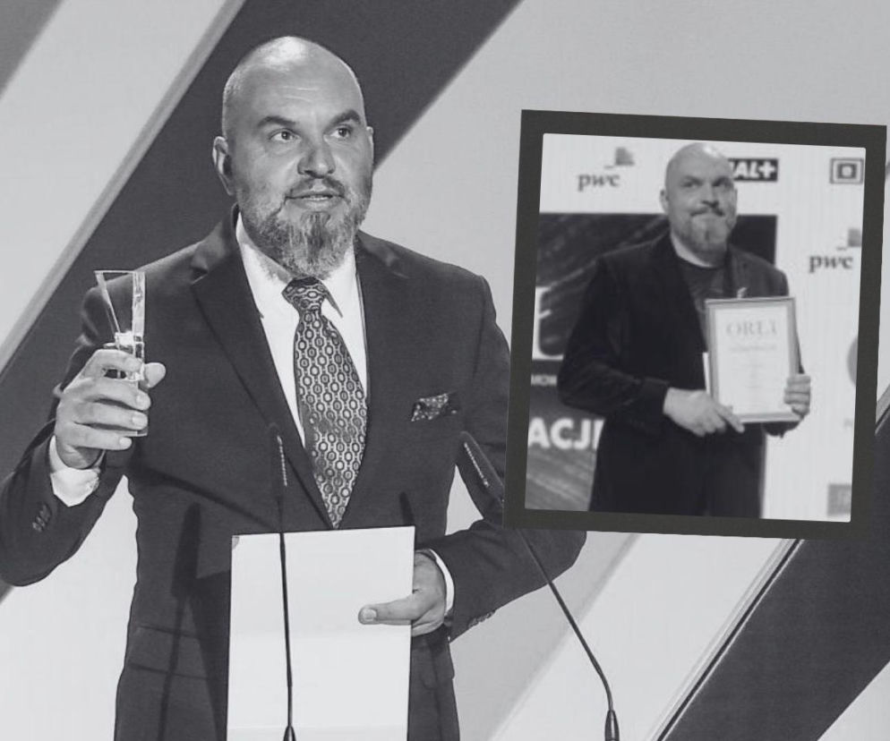 Witold Płóciennik ze statuetką. Na miniaturze obok z dyplomem. O pogrzebie operatora pisze SE.