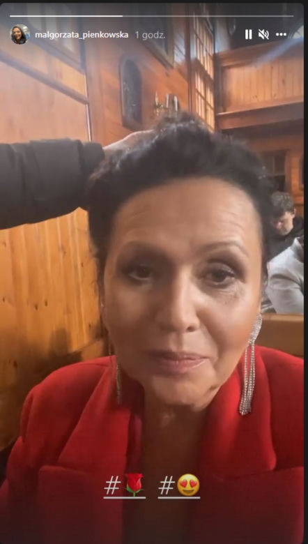 M jak miłość na planie. Marysia (Małgorzata Pieńkowska) na ślubie Pawła