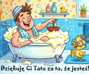 Zabawna kartka na Dzień Taty