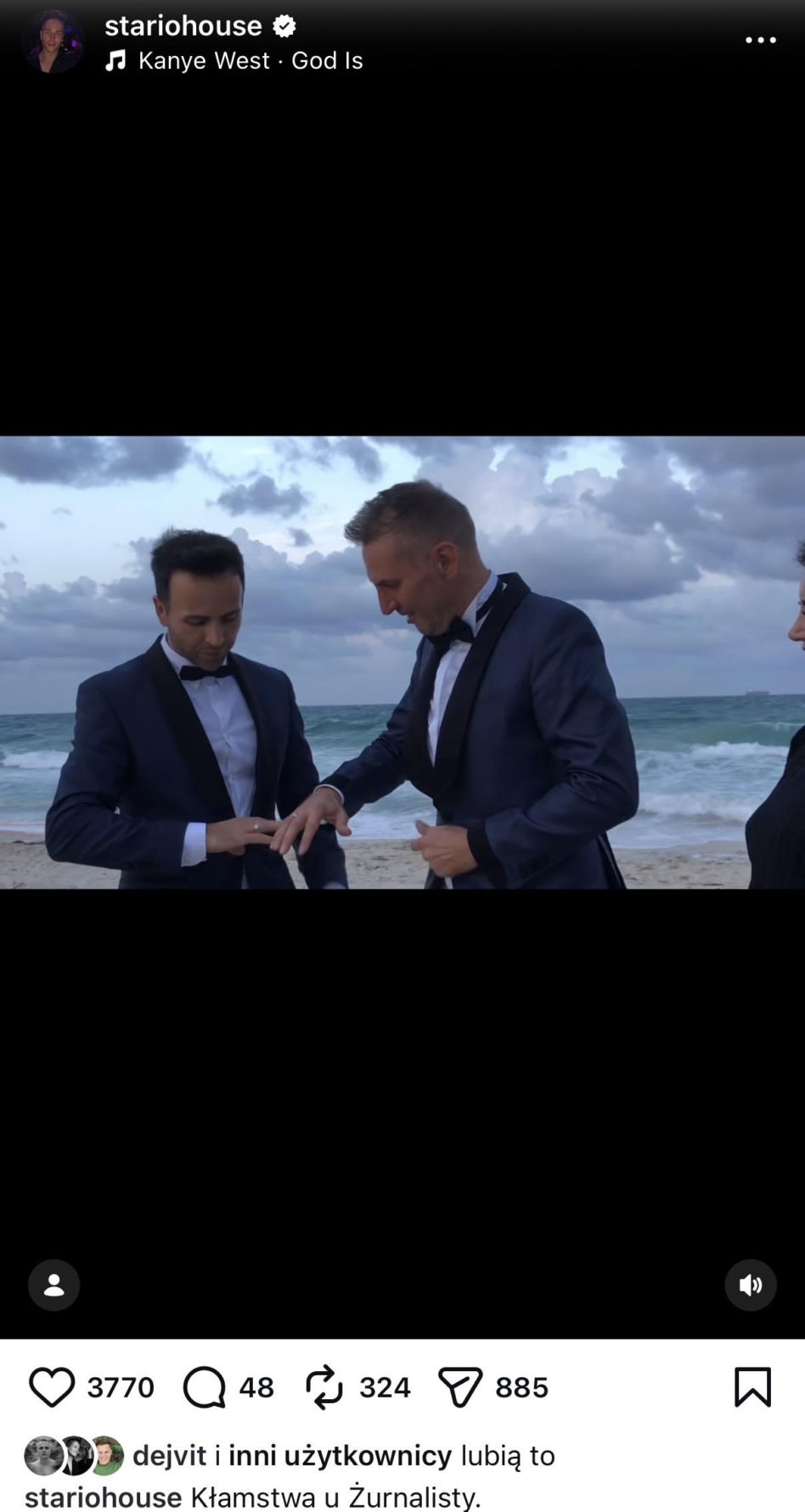 Krzysztof Gojdź i Marcin Roznowski: Ślub na plaży