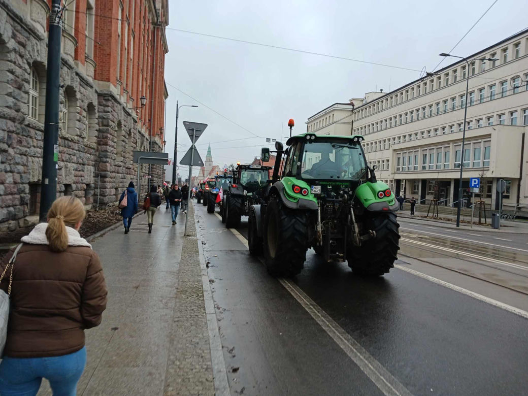 Protest rolników w Olsztynie 20 lutego