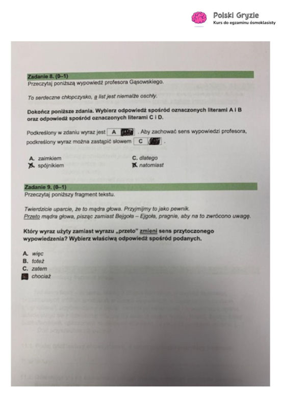 Próbny egzamin ósmoklasisty 2026 CKE: język polski - wszystkie odpowiedzi do arkusza CKE 12.01.2026