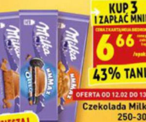 duża czekolada Milka 6,66 zł