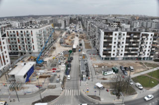Stacja metra M2 Chrzanów w budowie