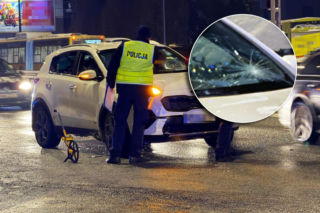 Na czerwonym świetle wbiegł prosto pod samochód. Miał prawie 2 promile!