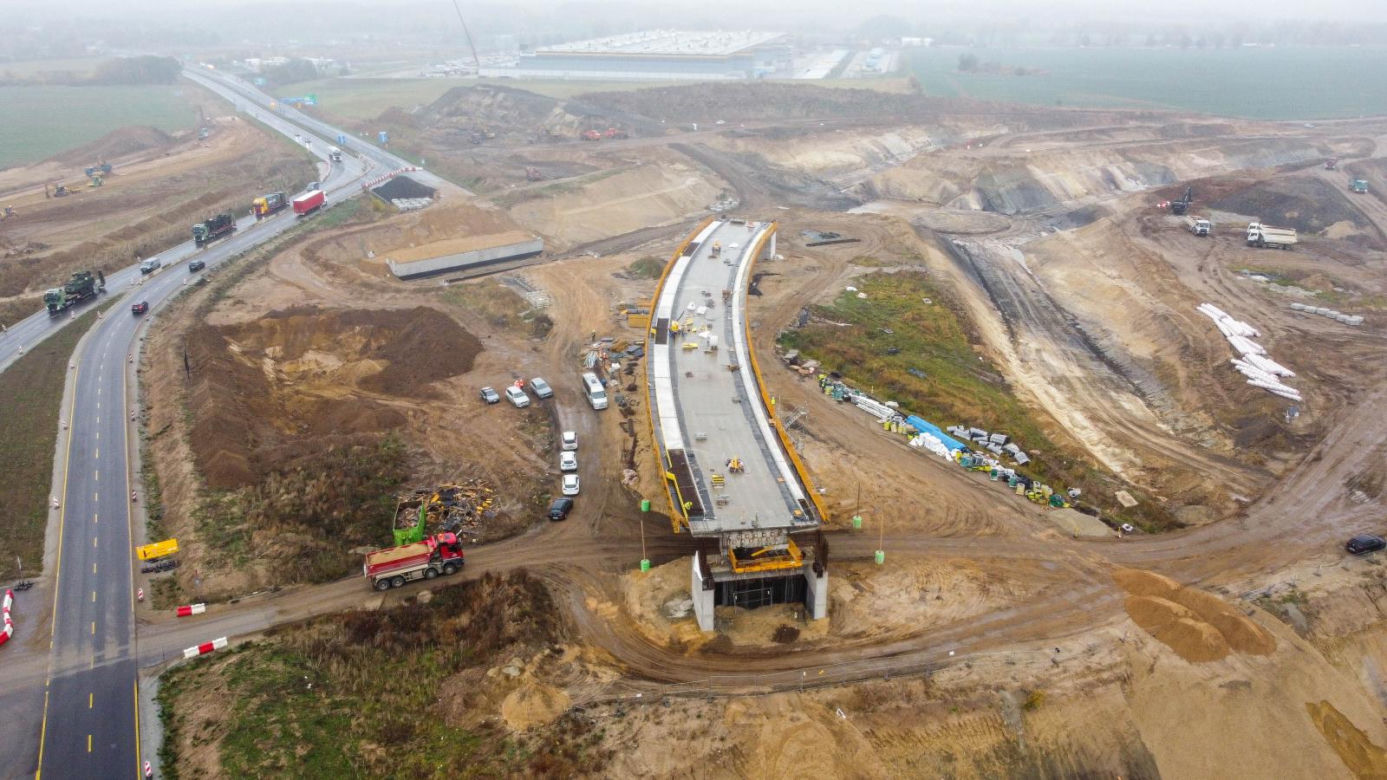 Budowa węzła w Kołbaskowie na autostradzie A6