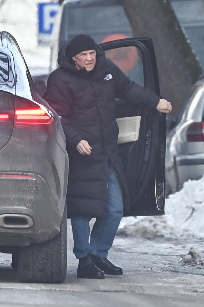 Marek Kondrat z żoną i córką w Warszawie