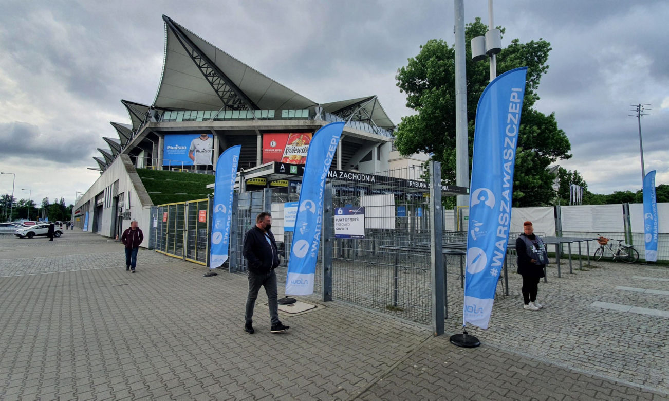 Na stadionie Legii w weekend 29-30 maja szczepionkę przeciw COVID przyjęło 4,5 tys z=osób 