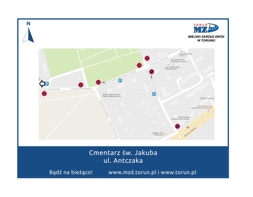 Organizacja ruchu przy cmentarzach na Wszystkich Świętych. 1 listopada w Toruniu