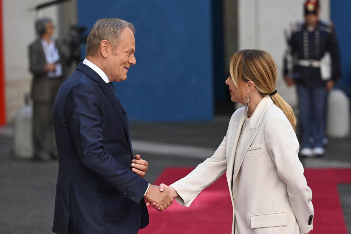 Donald Tusk spotkał się z Giorgią Meloni