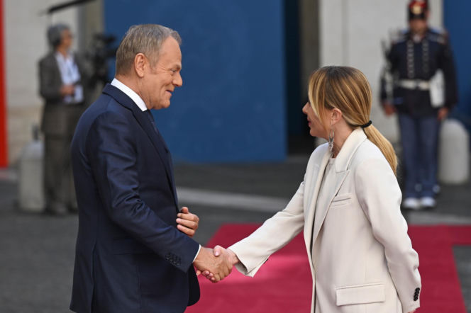 Donald Tusk spotkał się z Giorgią Meloni