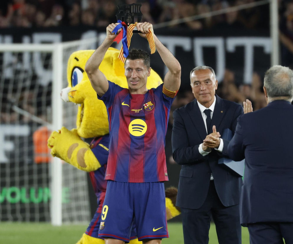 Robert Lewandowski po pożegnalnym meczu na stadionie Barcelony