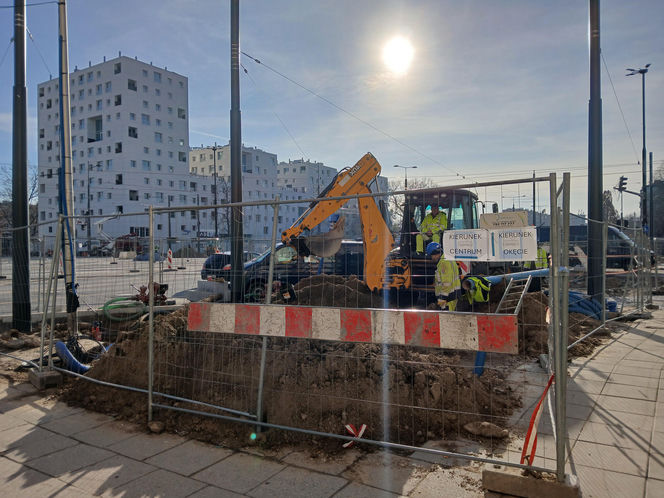 Budowa tramwaju do Dworca Zachodniego w listopadzie 2025 r.