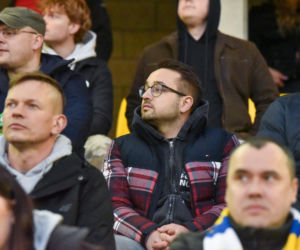 PRES Grupa Dewloperska Toruń - Abramczyk Polonia Bydgoszcz, zdjęcia kibiców i zawodników z pożegnania Adriana Miedzińskiego