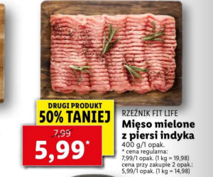Mięso mielone z piersi indyka 5,99 zł/400 g