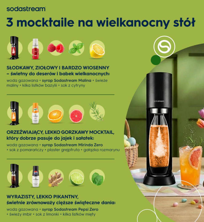 3 mocktaile na wielkanocny stół