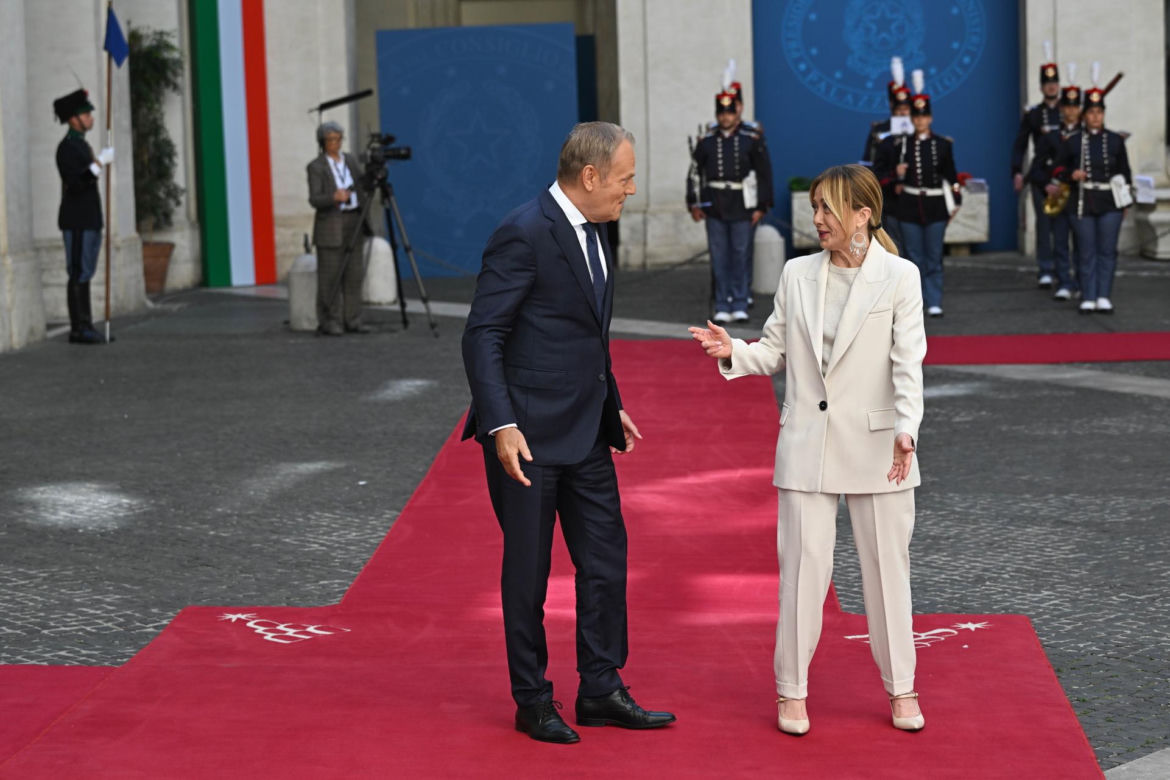 Donald Tusk spotkał się z Giorgią Meloni