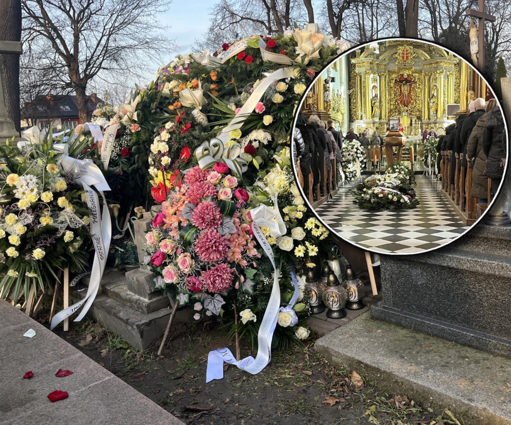 Góra kwiatów na grobie Mariusza i Krzysztofa, którzy zginęli w katastrofie śmigłowca