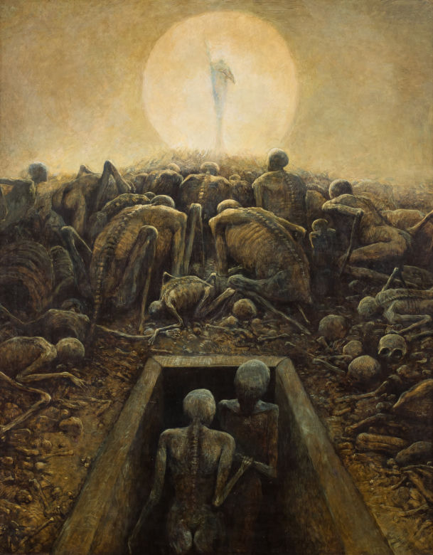 Beksiński. Śmierć mistrza i  jego obrazy. Gigantyczna wystawa w Warszawie