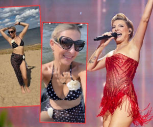 Powabna Magdalena Narożna w minibikini kusi plażowiczów. Kręci bioderkami jak Shakira!
