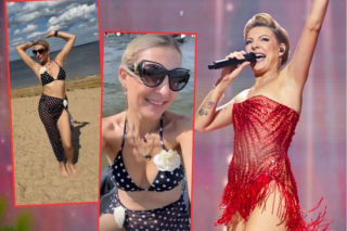 Powabna Magdalena Narożna w minibikini kusi plażowiczów. Kręci bioderkami jak Shakira!
