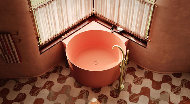 Różowa łazienka od Omnires