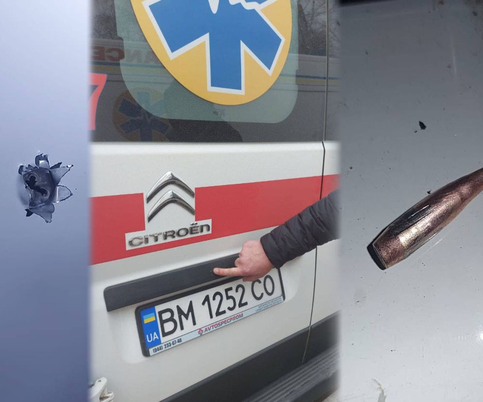 Ostrzelana karetka na drodze Sumy-Kijów