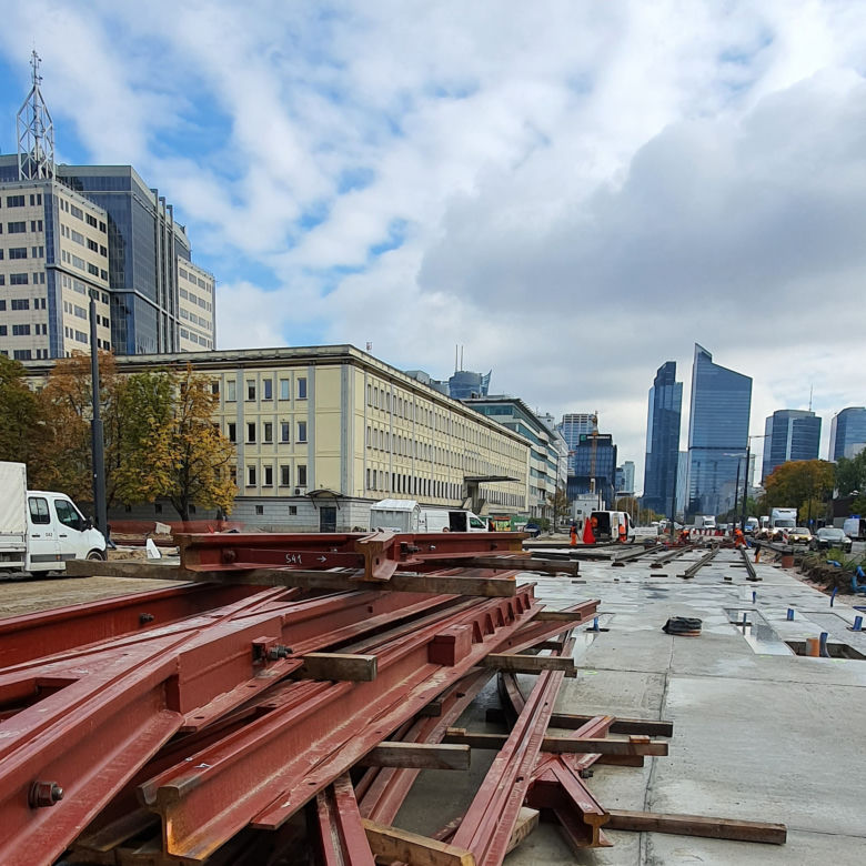 Budowa linii tramwajowej na ul. Kasprzaka w Warszawie
