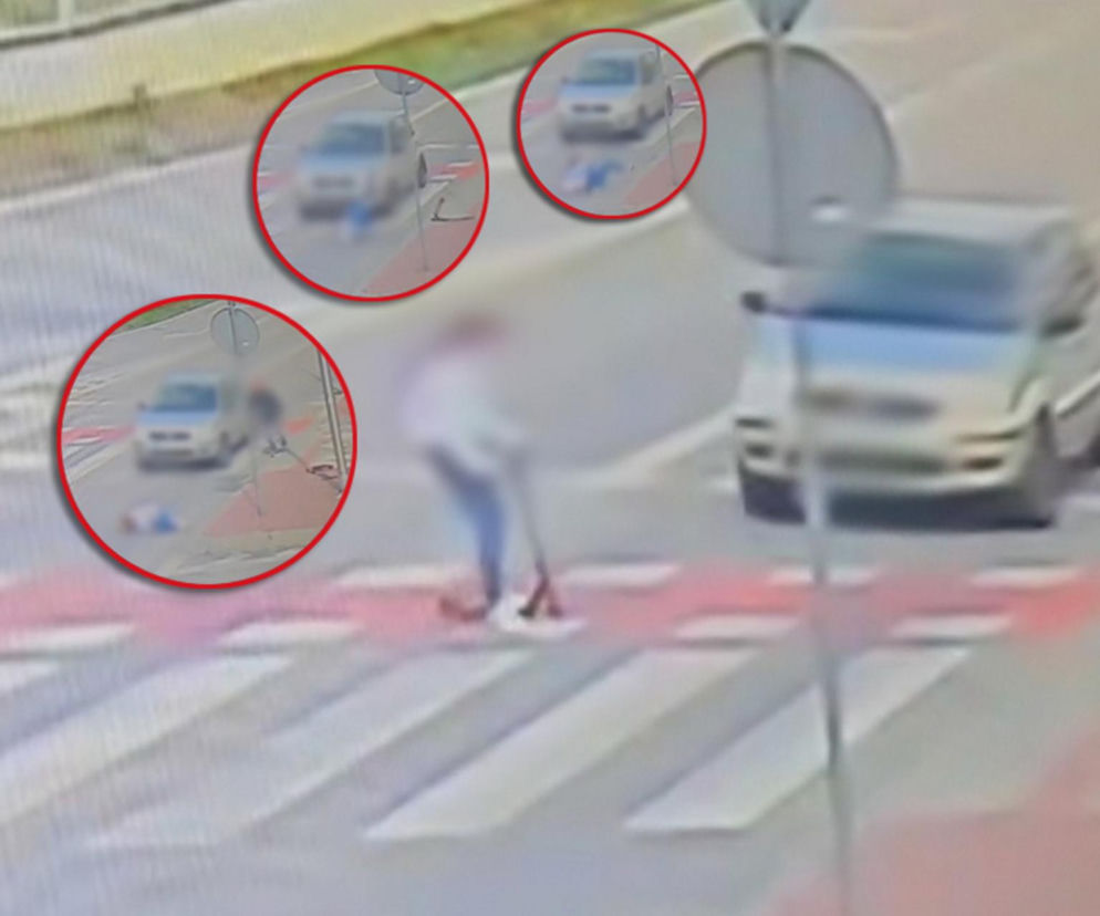 10-latka na hulajnodze wjechała pod auto. Nagranie mrozi krew w żyłach