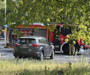 Pożar na komendzie policji! Strażacy w akcji