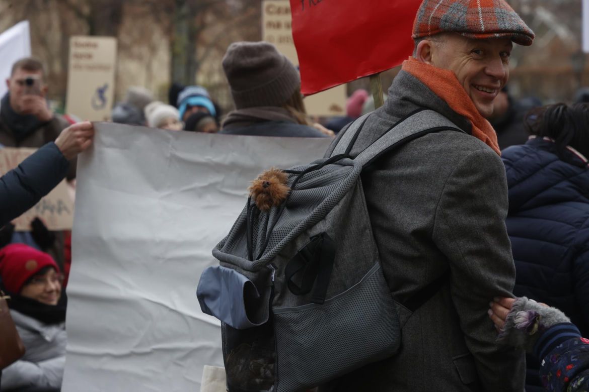 Protest osób z niepełnosprawnościami pod Kancelarią Premiera