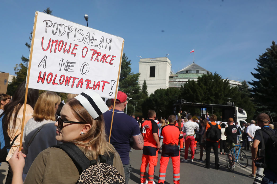 Wielki protest medyków w Warszawie