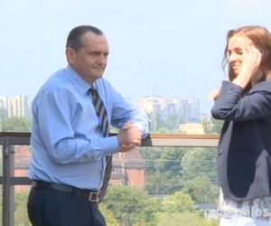 M jak miłość. Monika (Anna Wendzikowska), Górecki (Wojciech Wysocki)