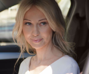 Twarz Magdaleny Ogórek z bliska