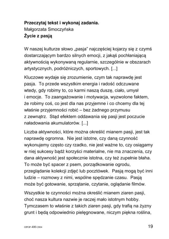 Egzamin ósmoklasisty 2020 - arkusz egzaminacyjny z jęz. polskiego