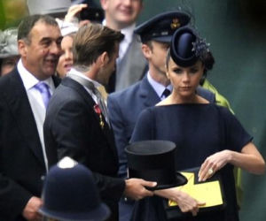 Ślub księcia Williama - David Beckham z żoną