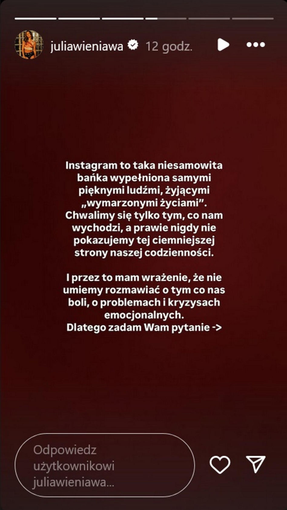  Julia Wieniawa pokazała, jak płacze. Ma załamanie nerwowe?