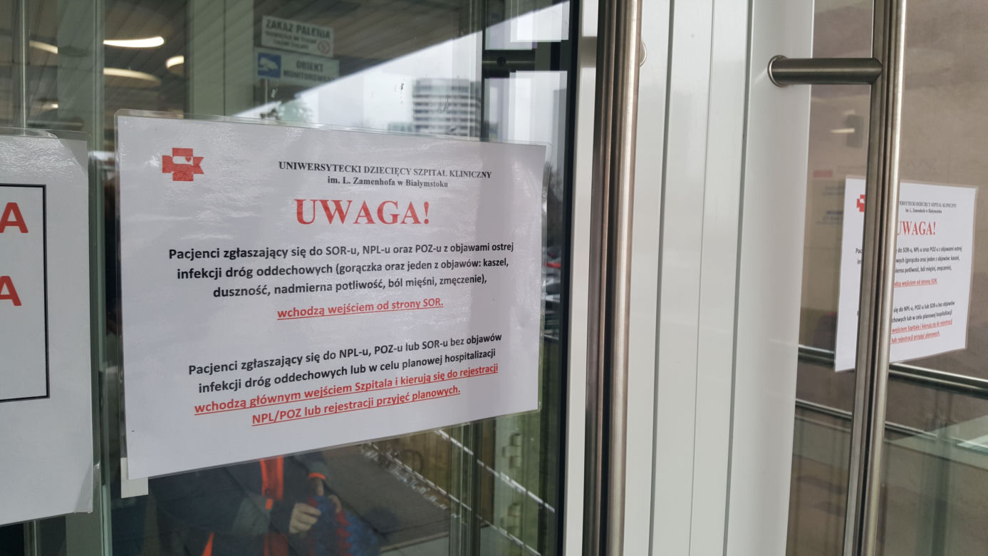 Białystok. Zakaz odwiedzin w Uniwersyteckim Szpitalu Klinicznym