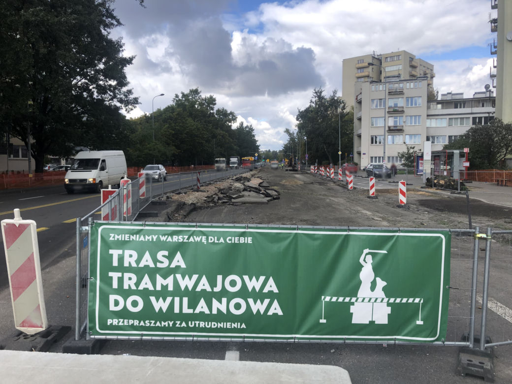 Tramwaj do Wilanowa. Jak wygląda budowa w okolicy ul. Dolnej?