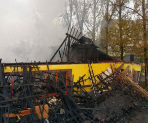 Pożar Biedronki w Ozimku