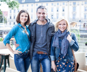 Pierwsza miłość. Aleks (Hubert Jarczak), Marysia (Aneta Zając), Kinga (Aleksandra Zienkiewicz)